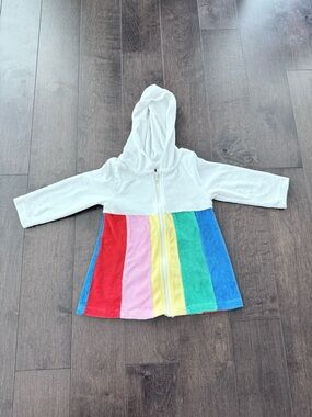 Hanna Andersson Sunsoft Rainbow Terry Cover-Up 3T